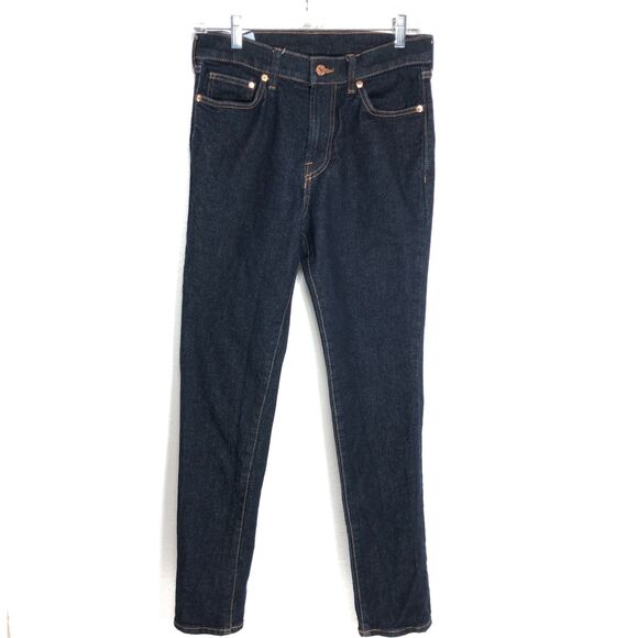 H & M Skinny Coupe Moulante Denim Jeans Womens 30/32 Blue - Picture 1 of 9